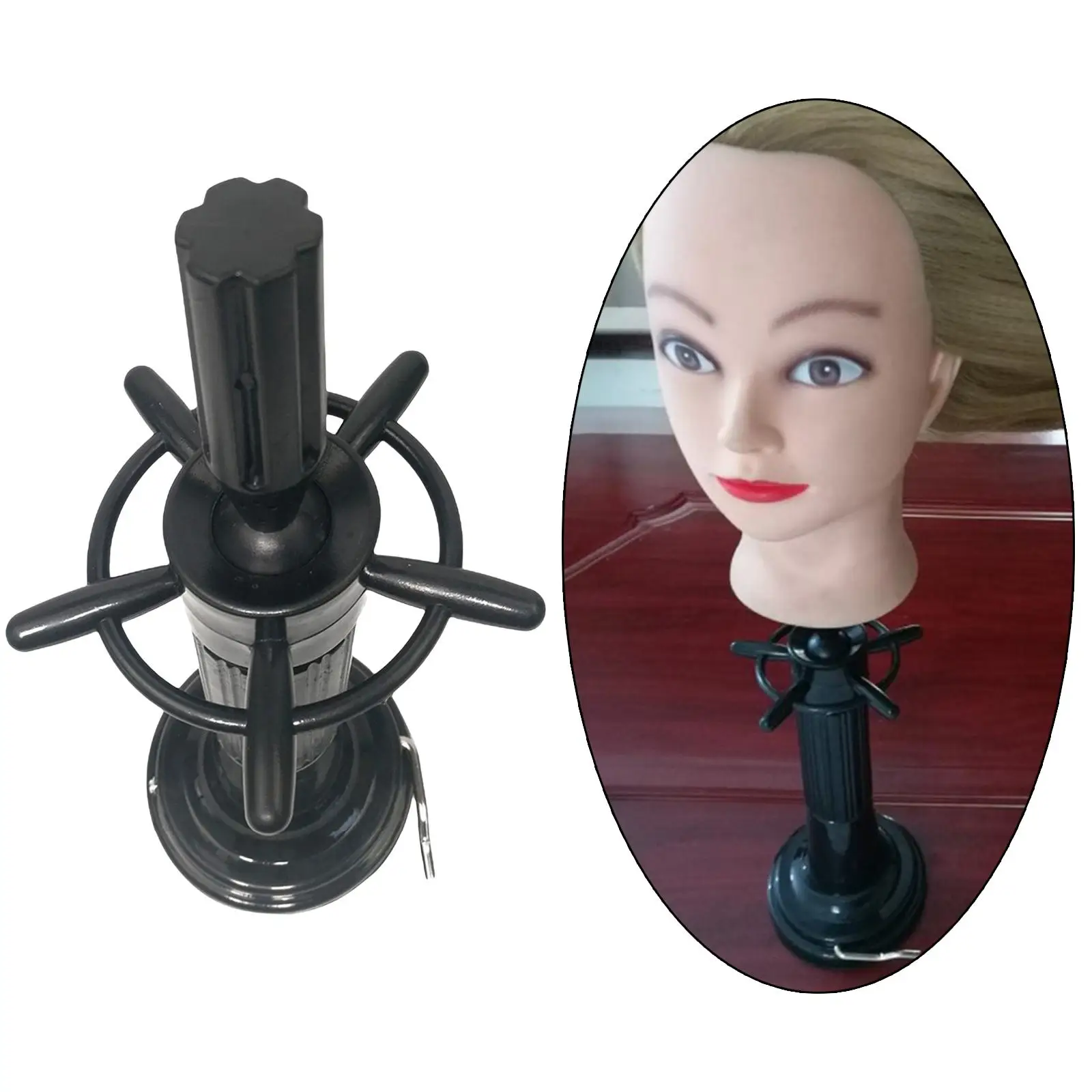 Professional Wig Head Stand with Suction Cup Portable Mannequin Head Stand DIY Wig Block for Mannequin Head Hair Extensions