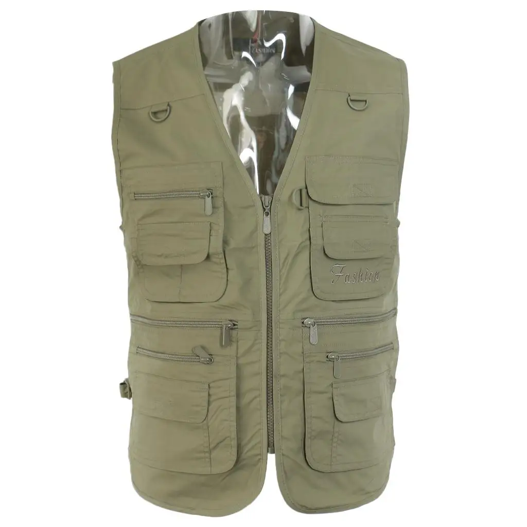  + Polyester Fishing  Photography Jacket Waistcoat Multi Pockets