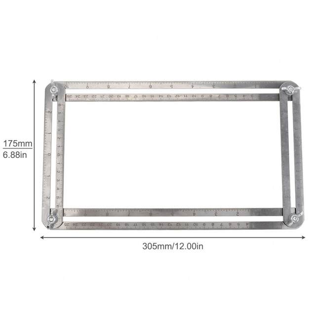 Adjustable Multi Angle Measuring Ruler Tile Tools Template