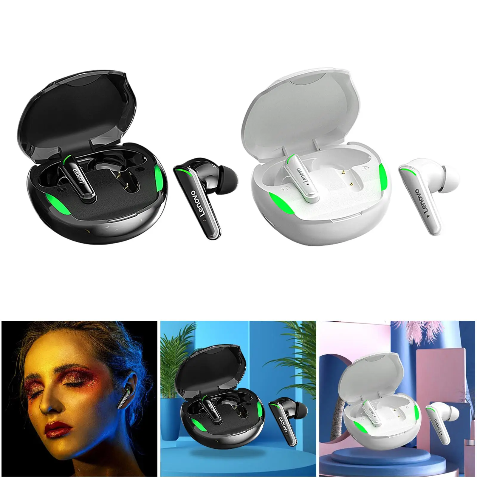 XT92 Bluetooth 5.1 Wireless Music Gaming Headsets Earbuds Professional W/Mic