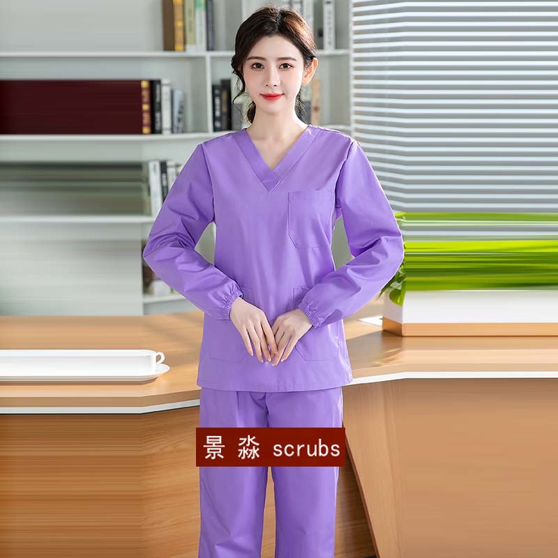 Women Scrub Suit Winter Medical Clothes 