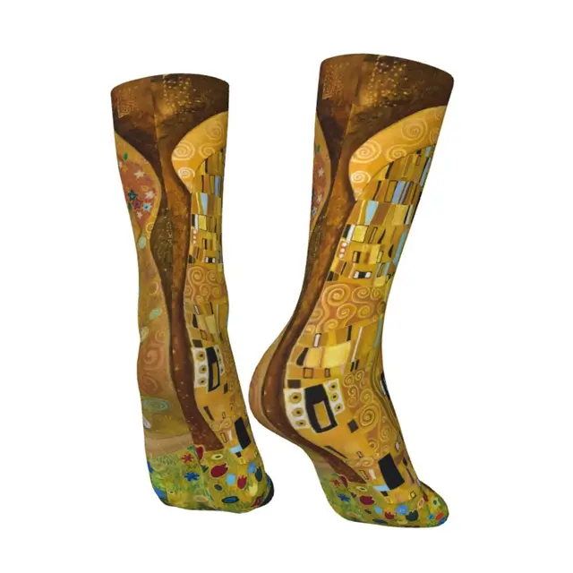 Gustav Klimt The Kiss Socks Men's Women's Happy Abstract Freyas Art Socks  Spring Summer Autumn Winter Middle Tube Socks Gifts - AliExpress