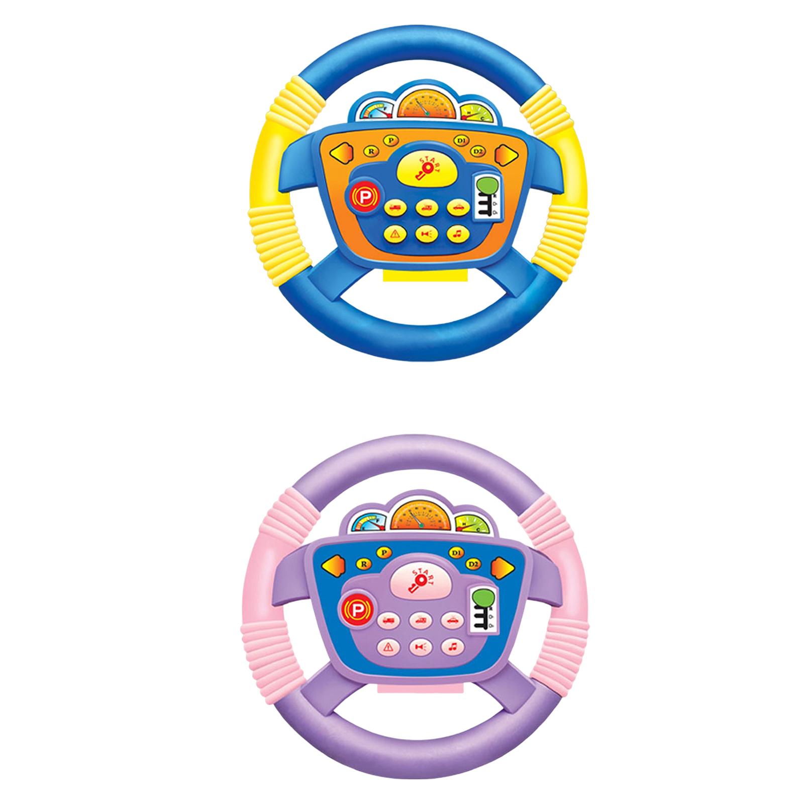 Musical Steering Wheel Toy with Music Pretend Driving Early Educational Toys