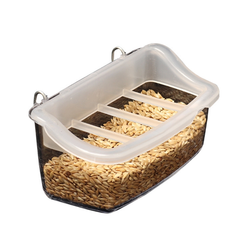 Title 2, Birdcage Feeder Antisplash Parrots Feeding Bowl...