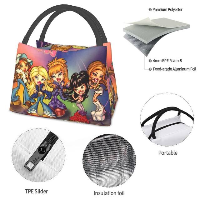 Bratz Lunch Bag Boy y2k aesthetic bratz dolls Travel Lunch Box Fun Print  Thermal Tote Handbags Portable Insulated Cooler Bag - AliExpress