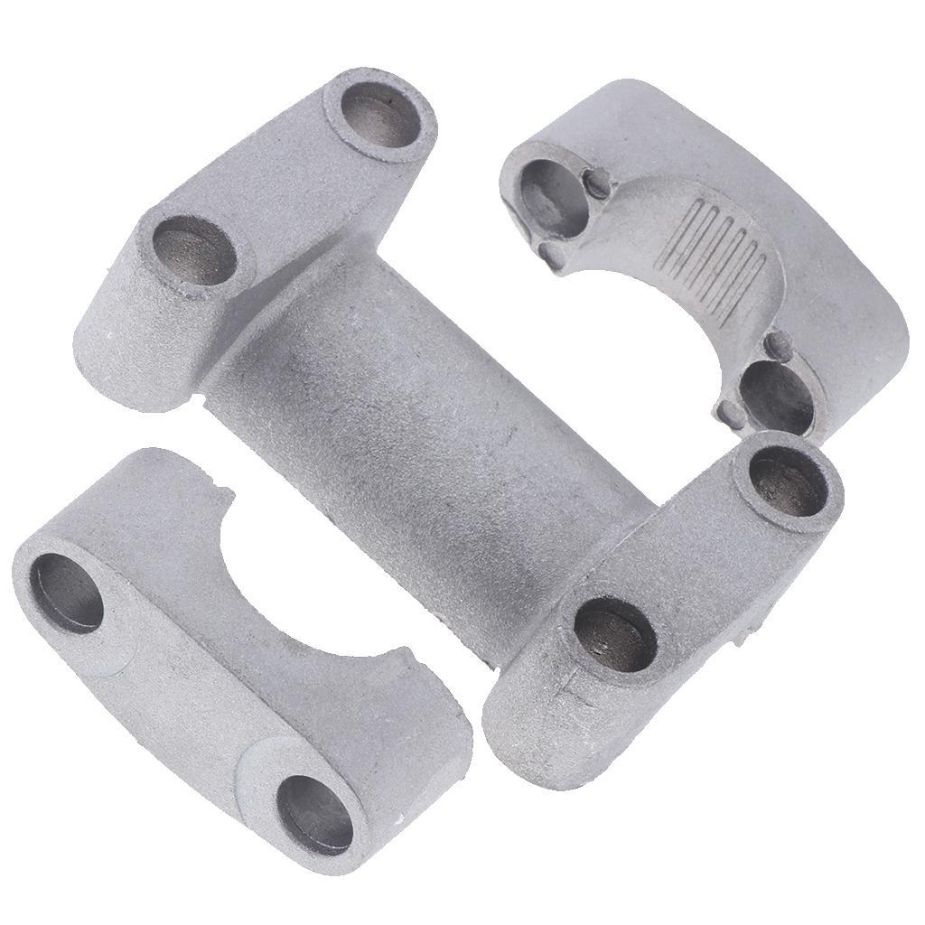 Silver Aluminum 22mm Handlebar + Handle Bar Adapter Taper Mount