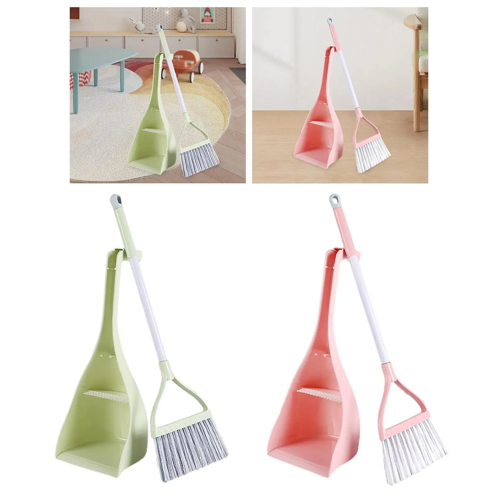 Mini Kids Broom and Dustpan Set Early Learning Birthday Gifts Housekeeping Play Set for Ages 3-6 Kindergarten Boys Girls