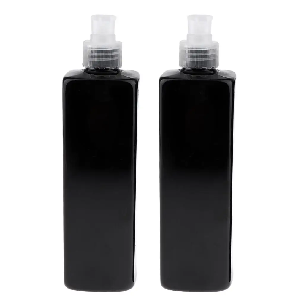 Lot 2 Pump Bottles Refillable Containers Dispenser  for Essential Oils, Lotions and Liquid Soap,  Various Colors