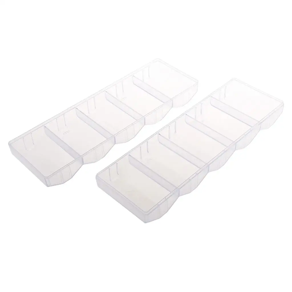 Portable 100 Chips Chip Tray Clear Box Container with Lid for  