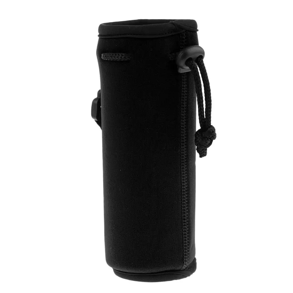 Water Bottle Carrier Insulated Neoprene Water Drink Holder Bag Case pouch 00ml with Drawstring 6.4x17.5CM