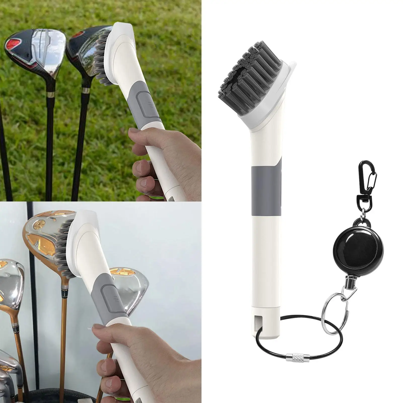 Golf Club Cleaner Cleaning Brushes Aluminum Carabiner for Men Golf