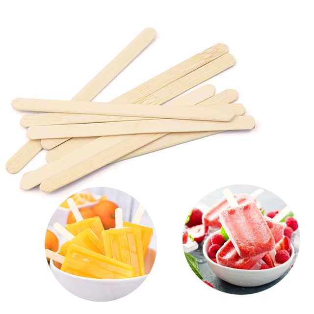 Craft Sticks Ice Cream Sticks Wooden Popsicle Stick 11.4cm(4-1/2) Length  Treat Ice Pop For Beverage Resin Mold Handmade Tools