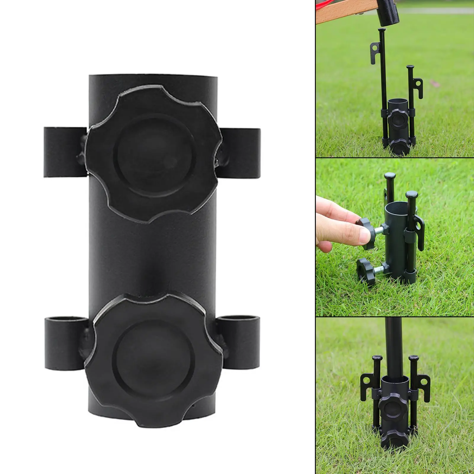 Portable Tent Rod Holder Fixed Tube Canopy Poles Stand for Outdoor Camping Traveling