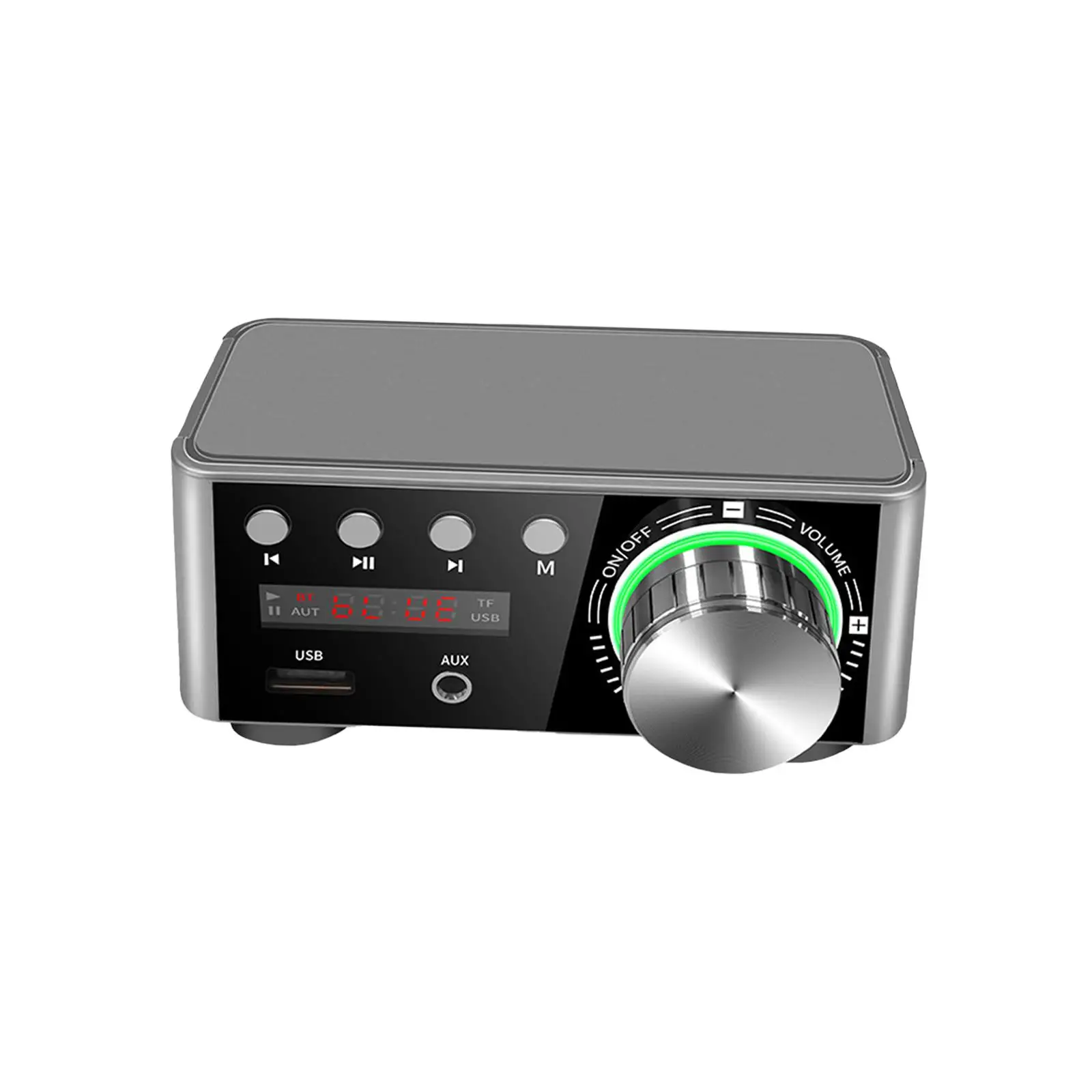 Mini Amplifier 2.0 CH Portable Sound Amplifier Speaker Amplifier Mini HiFi Stereo Amp Speaker with Audio Cable 50W+50W 9V-24V US