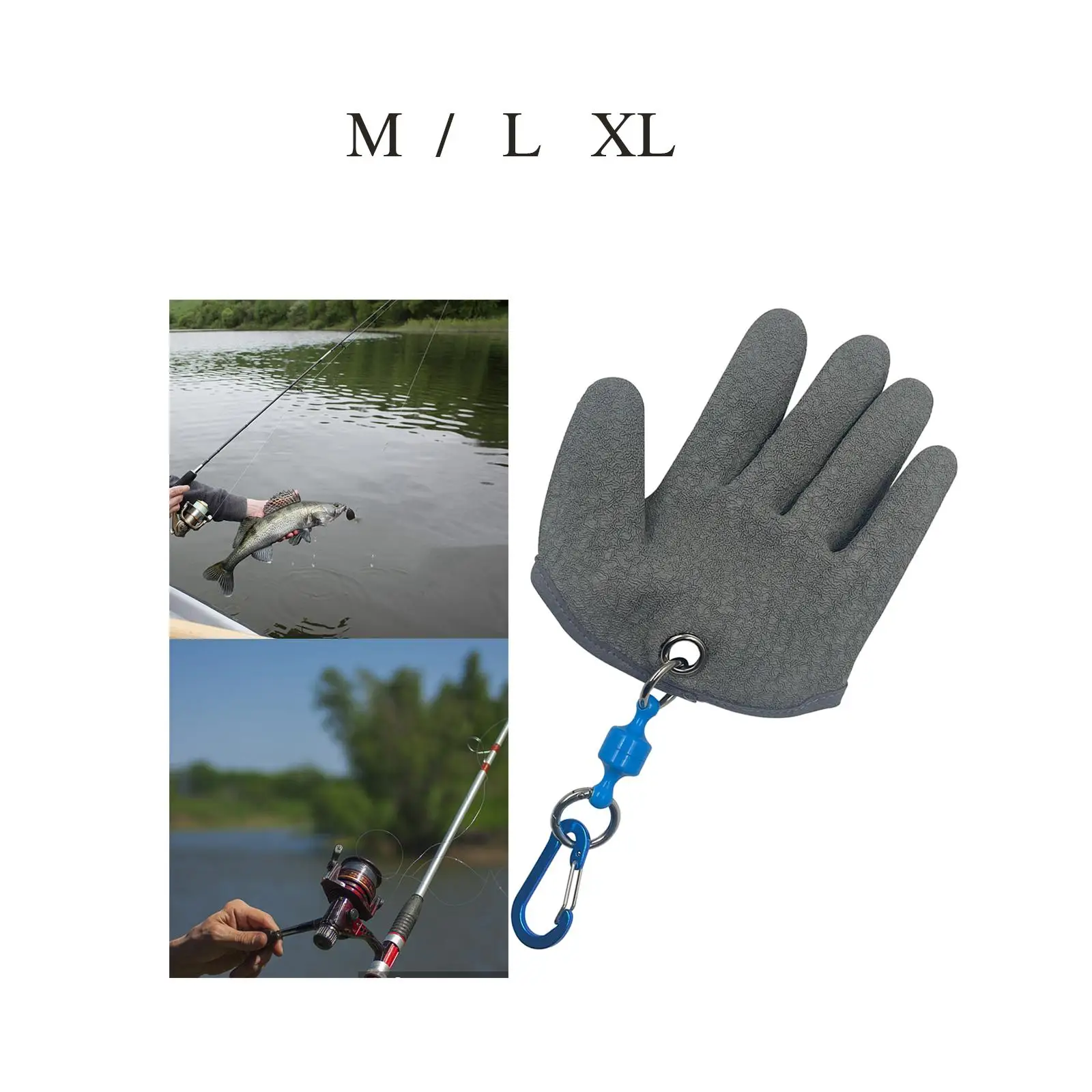 Left Hand Fish Glove Punctureproof Hunting Glove Full Fingers Glove Nonslip Fishing Glove for Handling Women Men Catch Fish