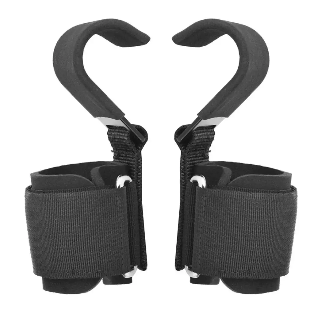 Weight Lifting Hook Straps Padded for Powerlifting Weightlifting Bodybuilding Strength Training Gym Fitness Workout