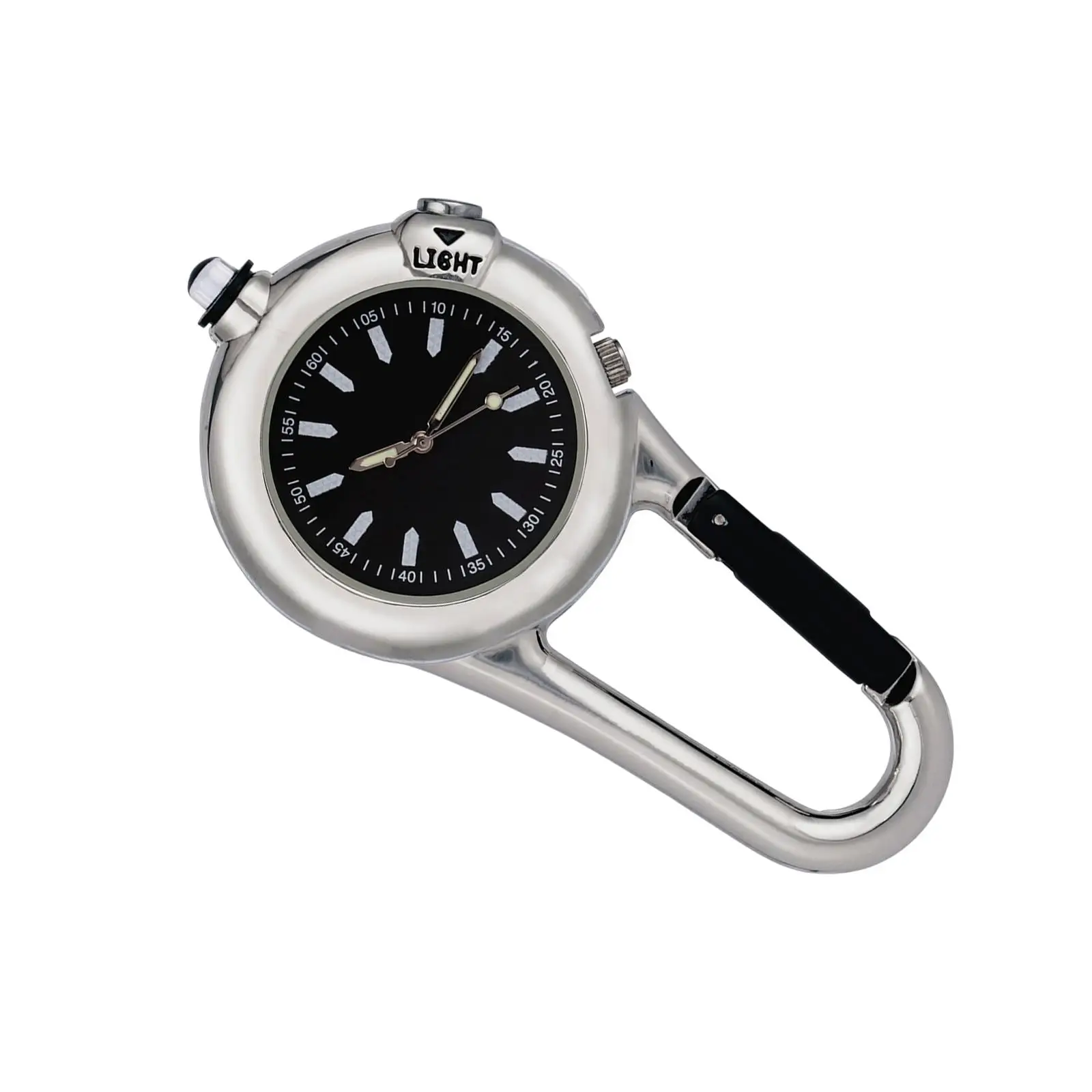 Mini Clip On Carabiner Pocket Watch Men Women Backpack Watch Climbing Watch for Outdoor Hiking Office Camping Accessories