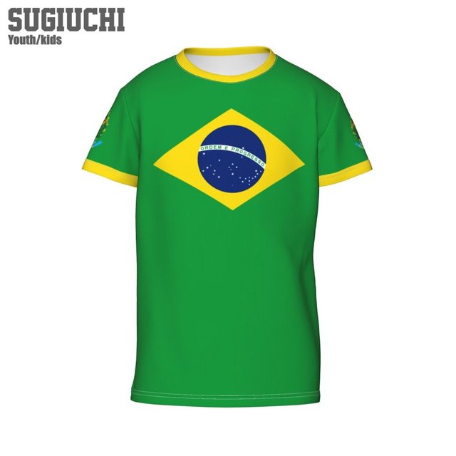 2022 Jumeast Brazil Soccer Jersey Graphic T-Shirt Flag Football