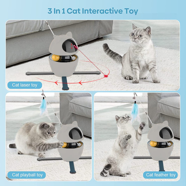 HOOPET Interactive Toys for Cats Indoor Kitten Rotating Toys Funny Exercise  Tower Boredom Turntable Teaser Plume Cat Durable Toy - AliExpress