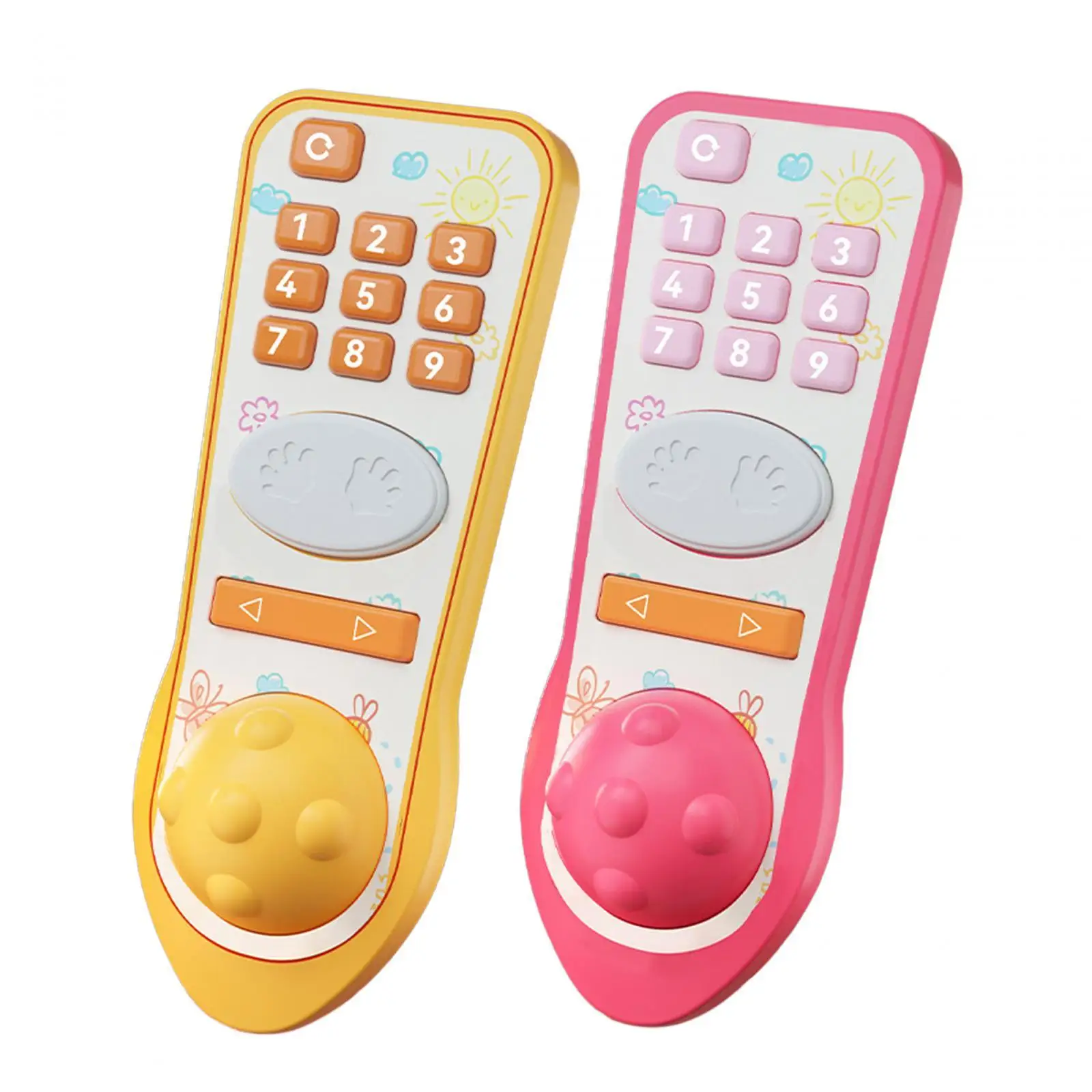 TV Remote Control Toy Durable with Soft Light and Sound Remote Toy Early Educational for Infants Baby 12 to 18 Months Boys Girls