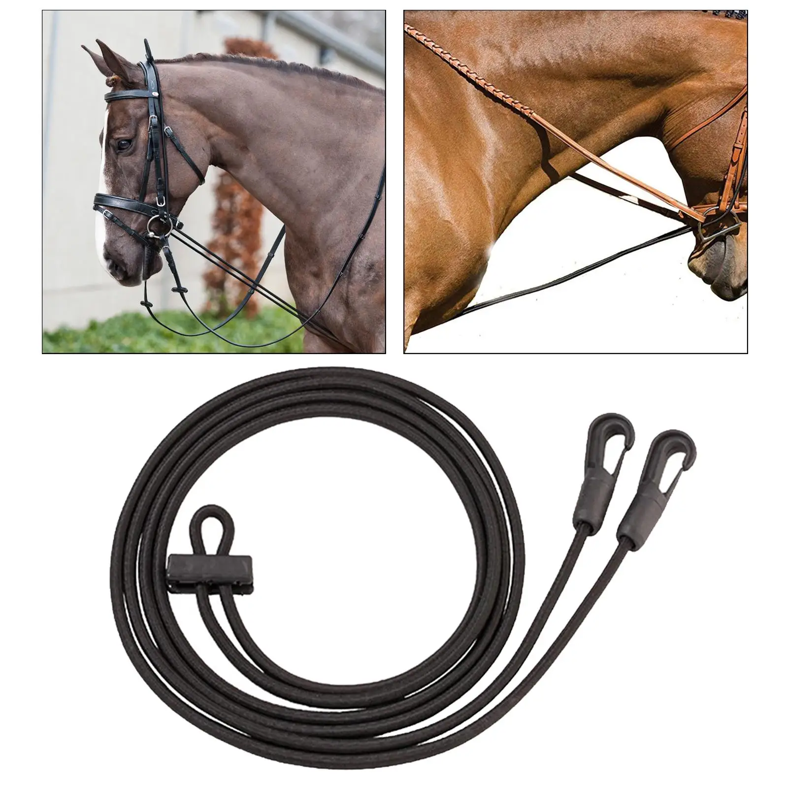 Horse Reins Training Rope Flexible for Correct Aid Racecourse Riding