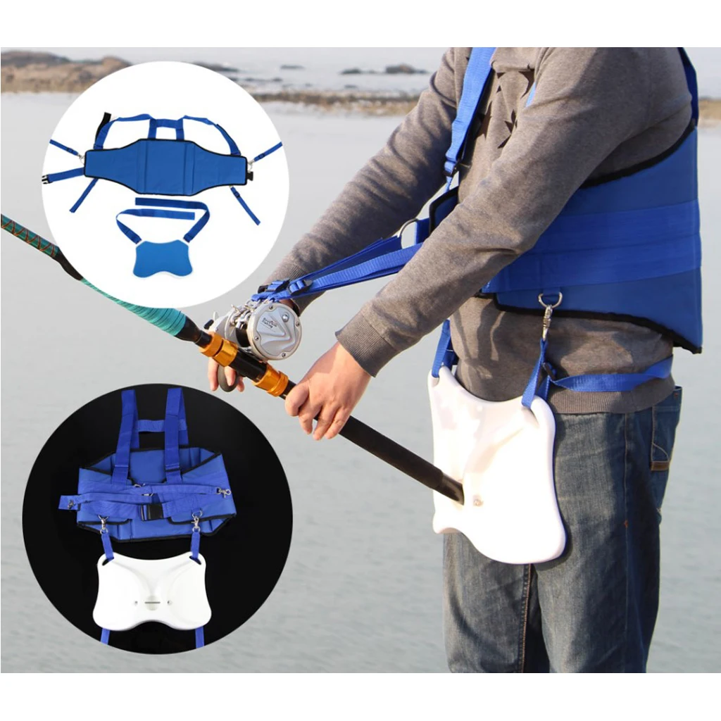 Fishing Fighting Belt Waist Stand-up Rod Holder Braid Tackle