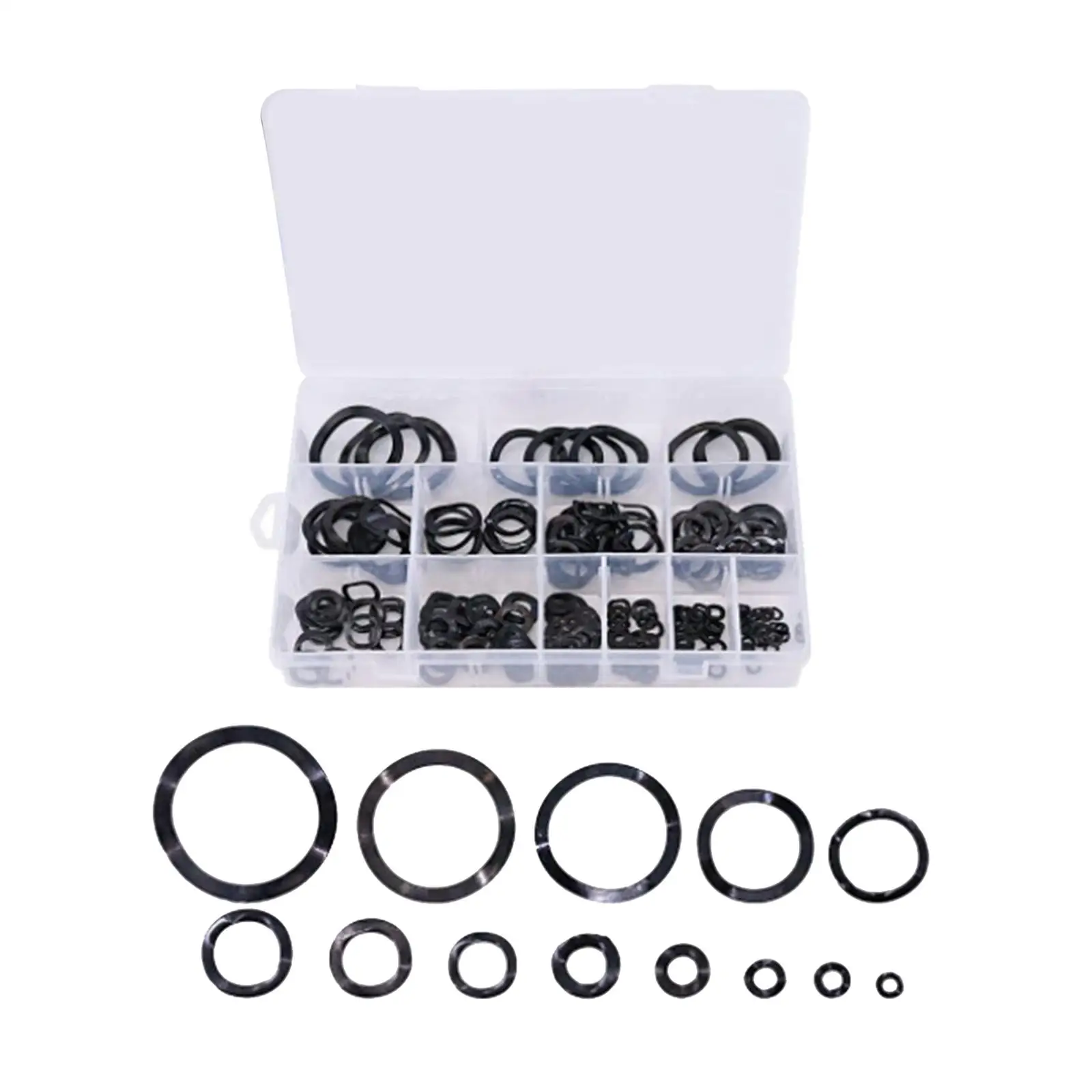 320 Pieces M3-M31 Carbon  Washers, Black Compression Type Wavy Crinkle Gasket, Wear-resisting
