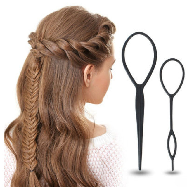 Black Hair Styling Tools Hair Pin Disk For Women Girls Ponytail Kids  Headband Hair Maker Plastic Accessorie - AliExpress