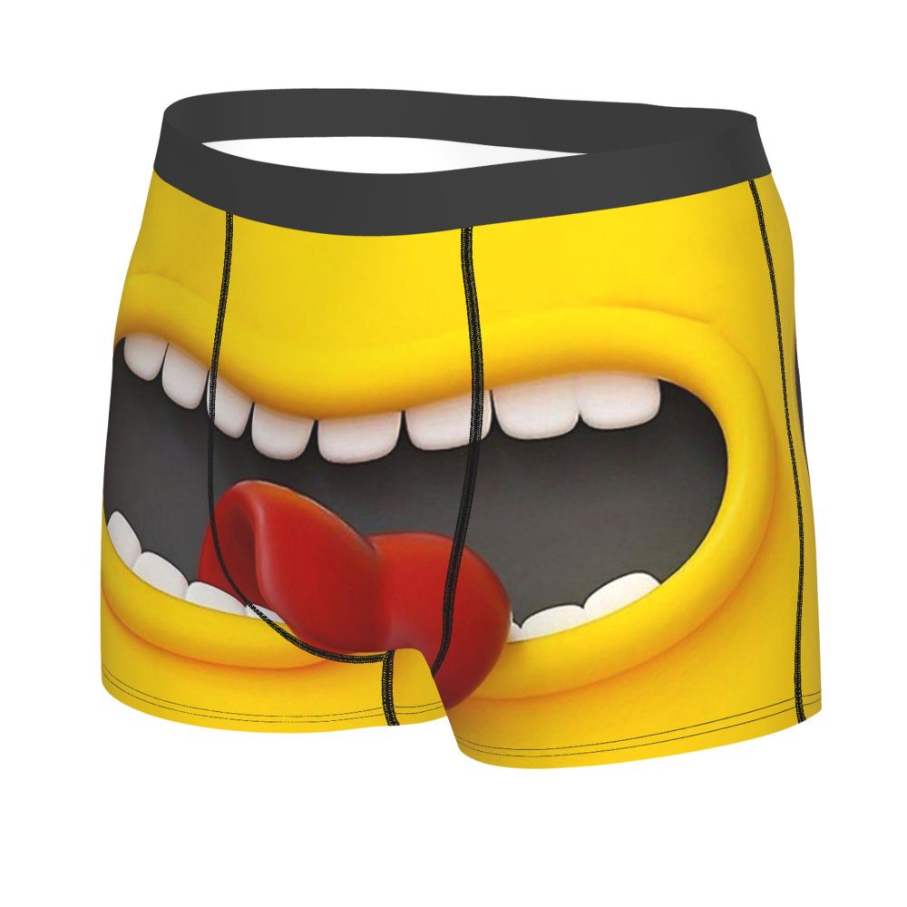 Boxershorty,Bouche et langue Dents drôles avec longue langue rouge,caleçon,culotte en coton