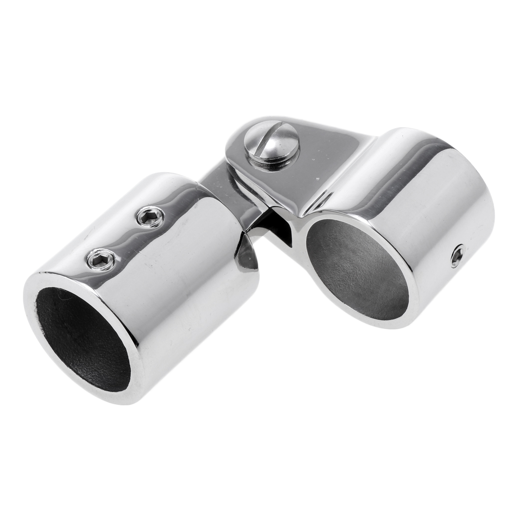 Polished Stainless Steel Boat Awning Hand Rail Fitting 7/8 (25mm) Inch Elbow