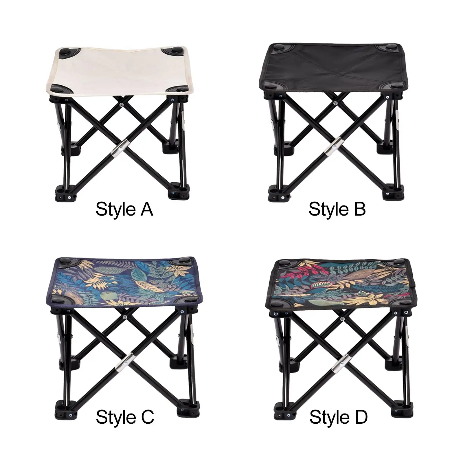 Foldable Footstool Reusable Portable Saddle Chair Camping Chair Foot Stool for Picnic Traveling Backpacking Walking Hiking Patio
