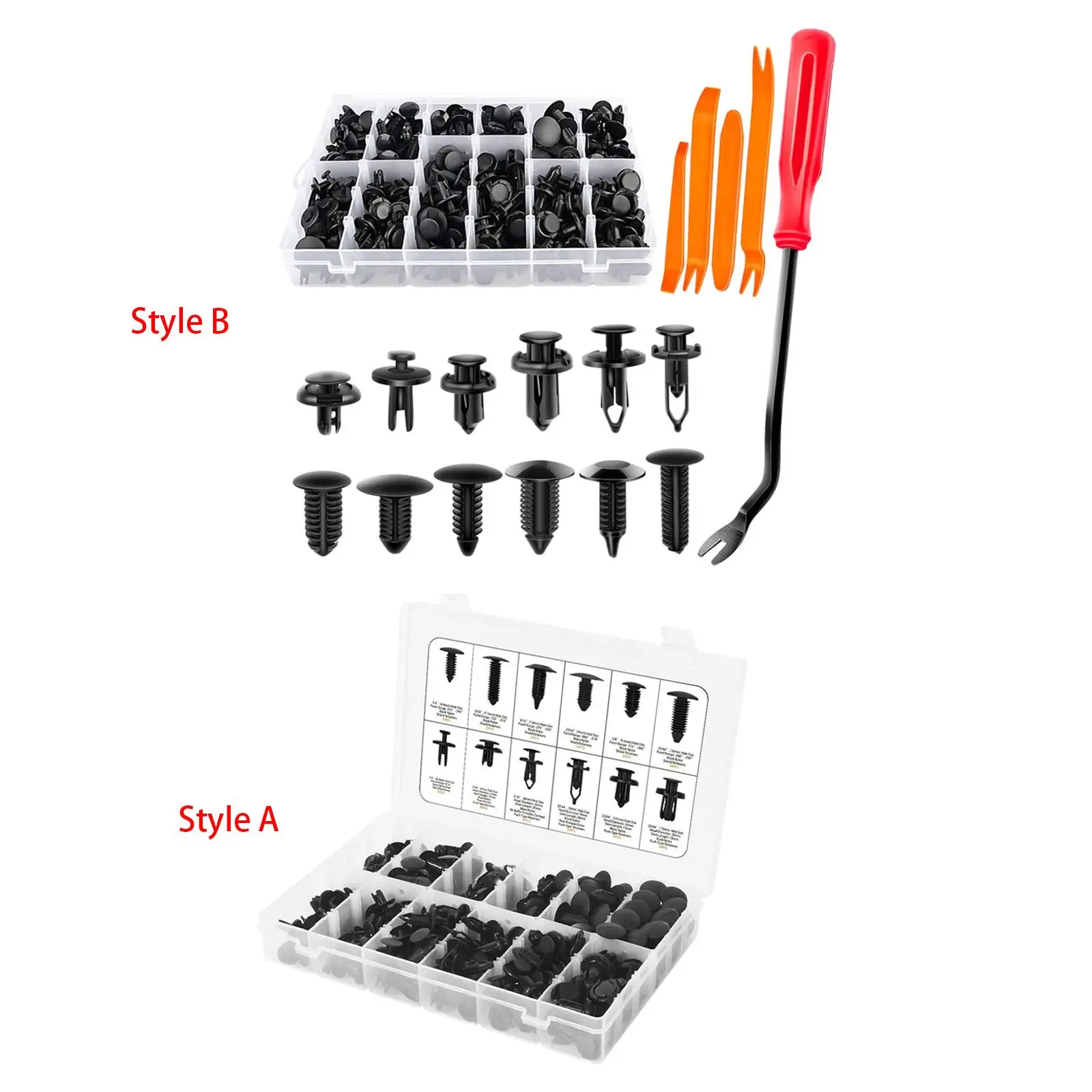 240x Car Body Retainer Clips Set Easy Installation Replaces 12 Sizes Pin Rivets Set Bumper Push Fasteners Rivet Clips