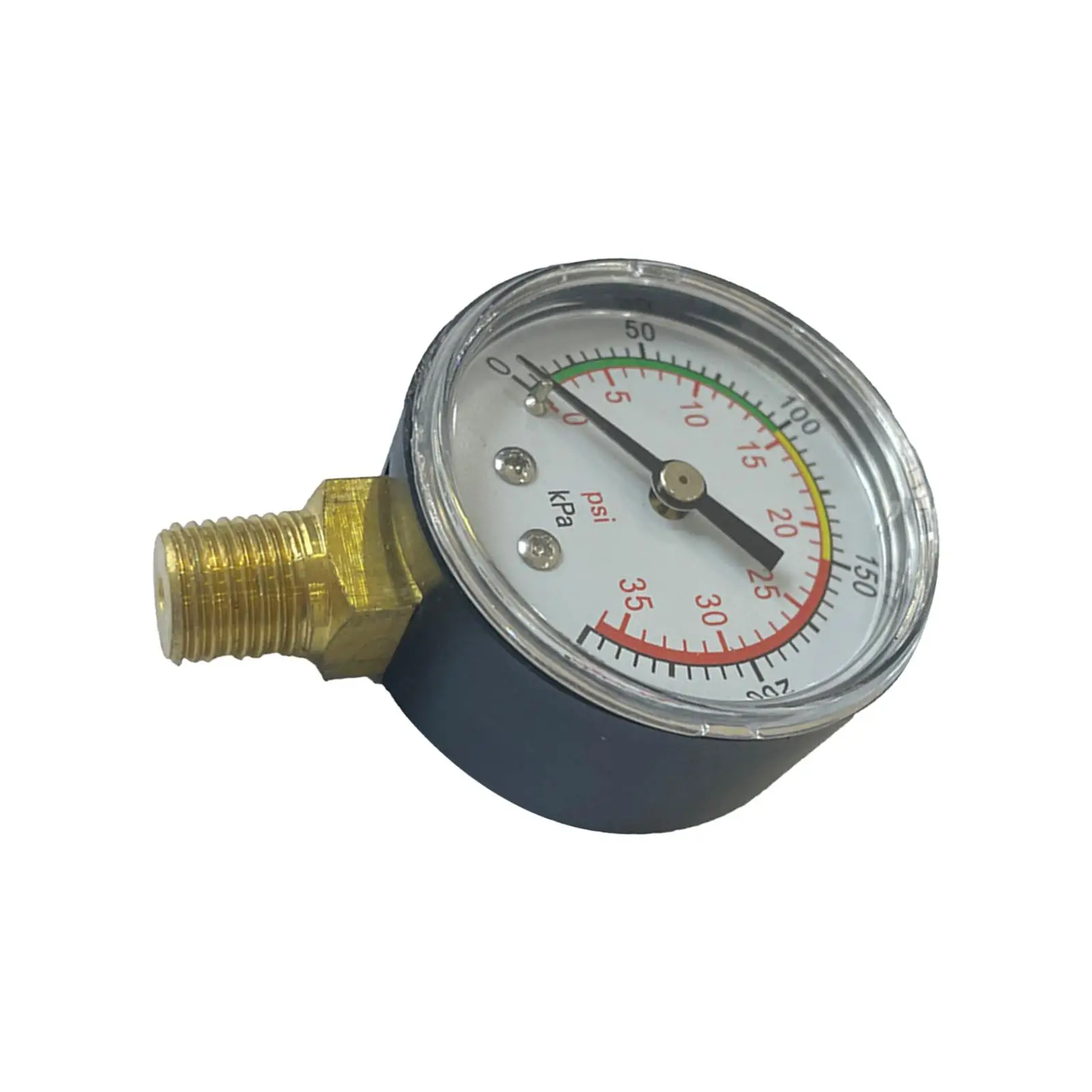 Pressure Gauge for Swimming Pool Accuracy Lightweight Dual Scale Dial Display Pool Sand Filter Pressure Gauge for Hot Tubs Accs