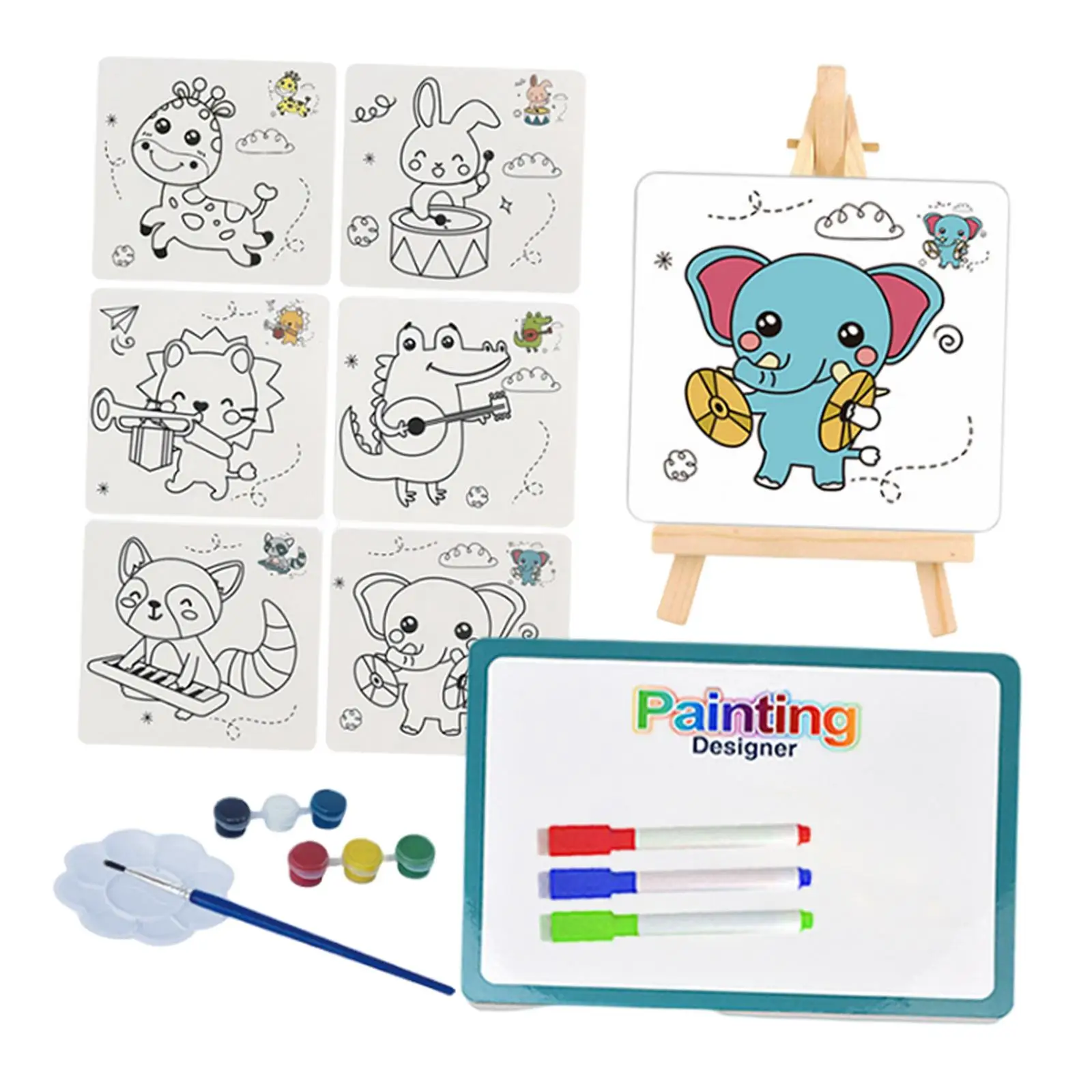 Durable Painting Doodle Set Early Childhood Education Toys Cute for Practice