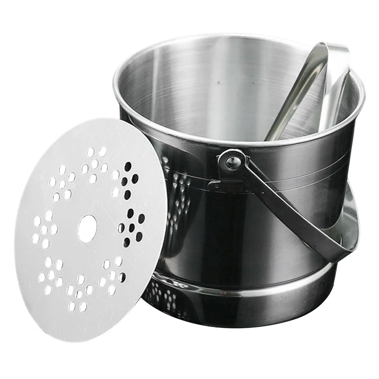 1L Stainless Steel Ice Bucket with Ice Clip Versatile Chiller for