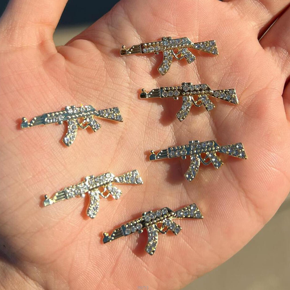 Best of 10PCS Diamond Alloy Gun Nail Charm, 3D Metal Gun Nail Art Charms AK Weapon Nail Charm Gun Charms For For Nails Guns Nail Jewels Reviews & Tips