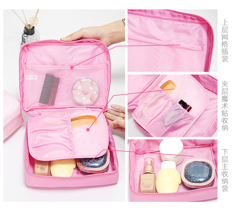 Designer Luxury Portable Cosmetic Storage Bag Makeup Pouch Women Large Multi-compartment Travel Wash Toilet Bathroom Organizers