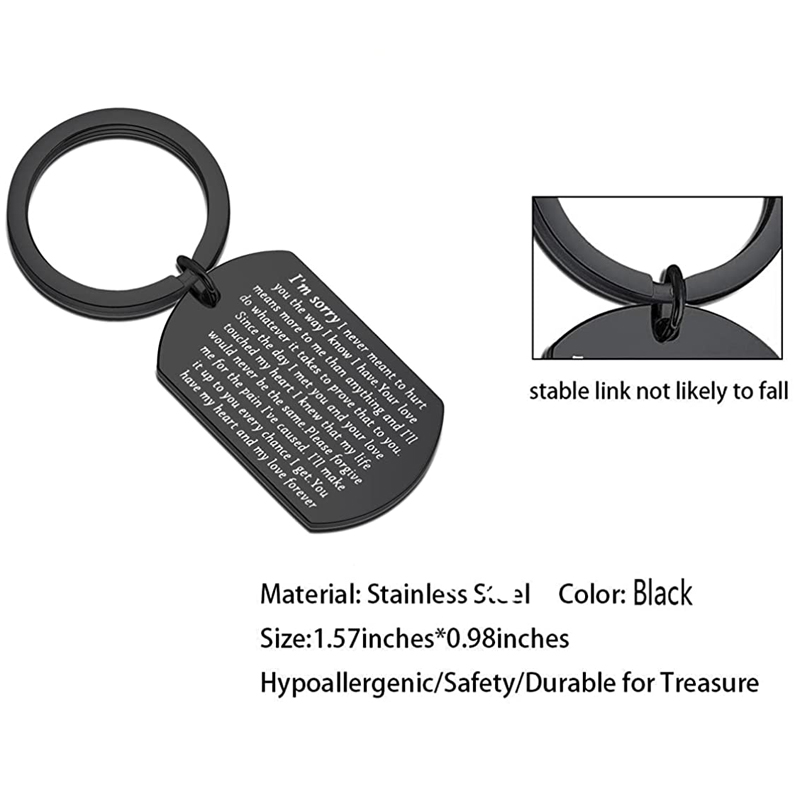 Entschuldigung Keychain Geschenk Sorry Geschenk für Apologizing ICH bin Sorry Keychain Vergib Mir Geschenke zu Sagen Sie sind Leider – Detail 4
