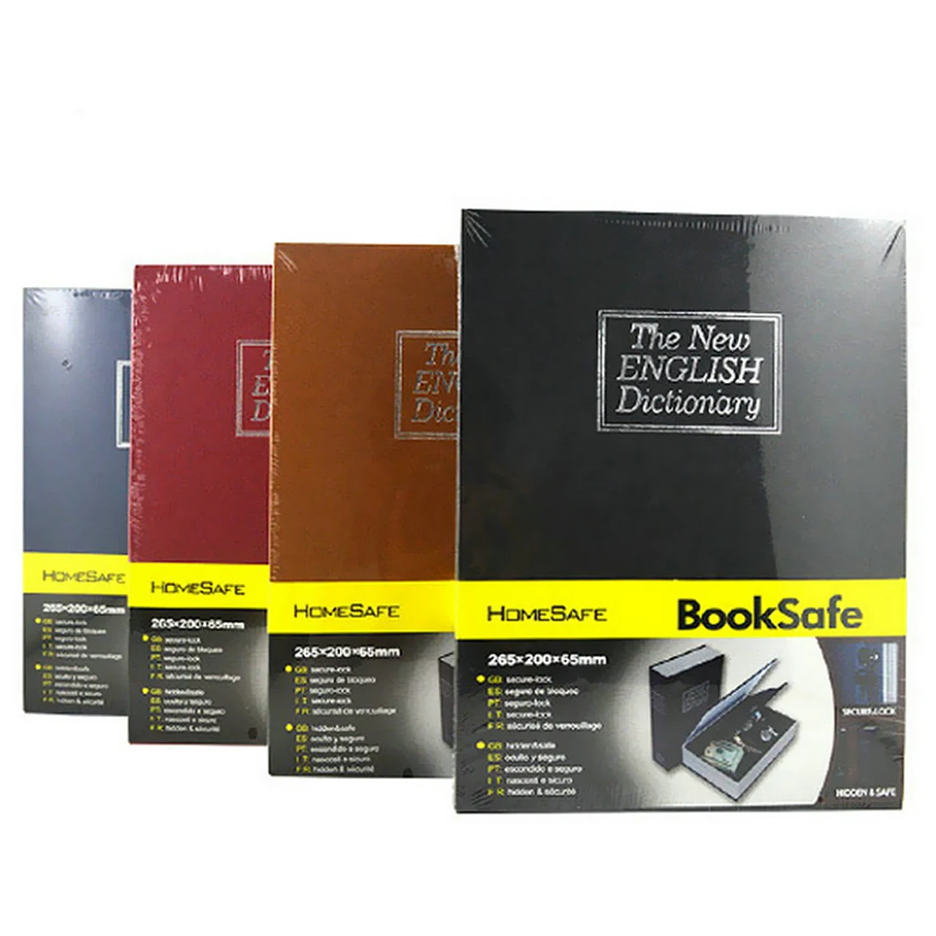 Dictionary Book Money Jewelry Safe Storage Box Security Key Lock Lock Box Easy for Travel