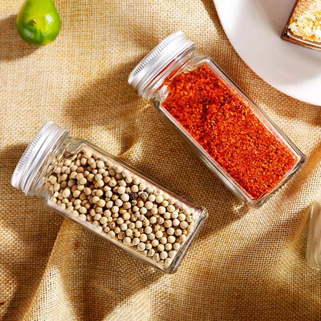 VEAREAR Spice Jar Clear Leak-proof Glass Large Capacity Seasoning Bottle  Restaurant Supplies