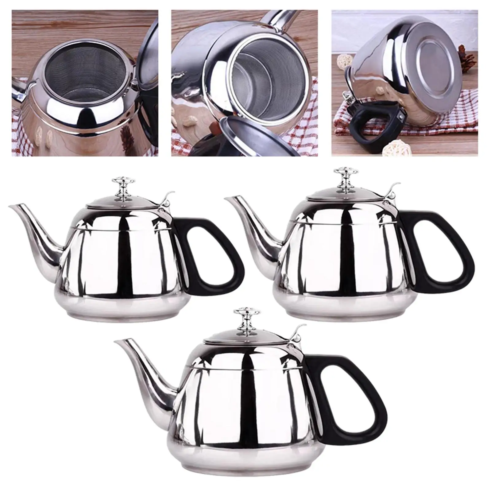 Portable Tea Kettle Picnic Tea Pot Large Capacity Hiking Teapot Stovetop Tea Kettle Tableware Teapot for Travel Picnic
