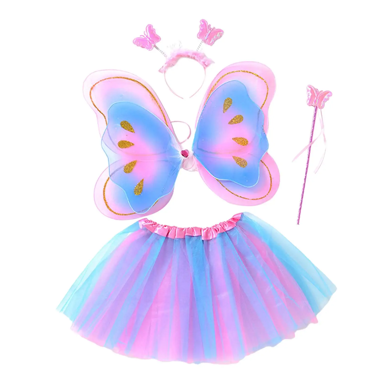 Fancy Girls Fairy Butterfly Costume Set Princess Clothing for Halloween Big Event Birthday Party Holiday Princess Cosplay