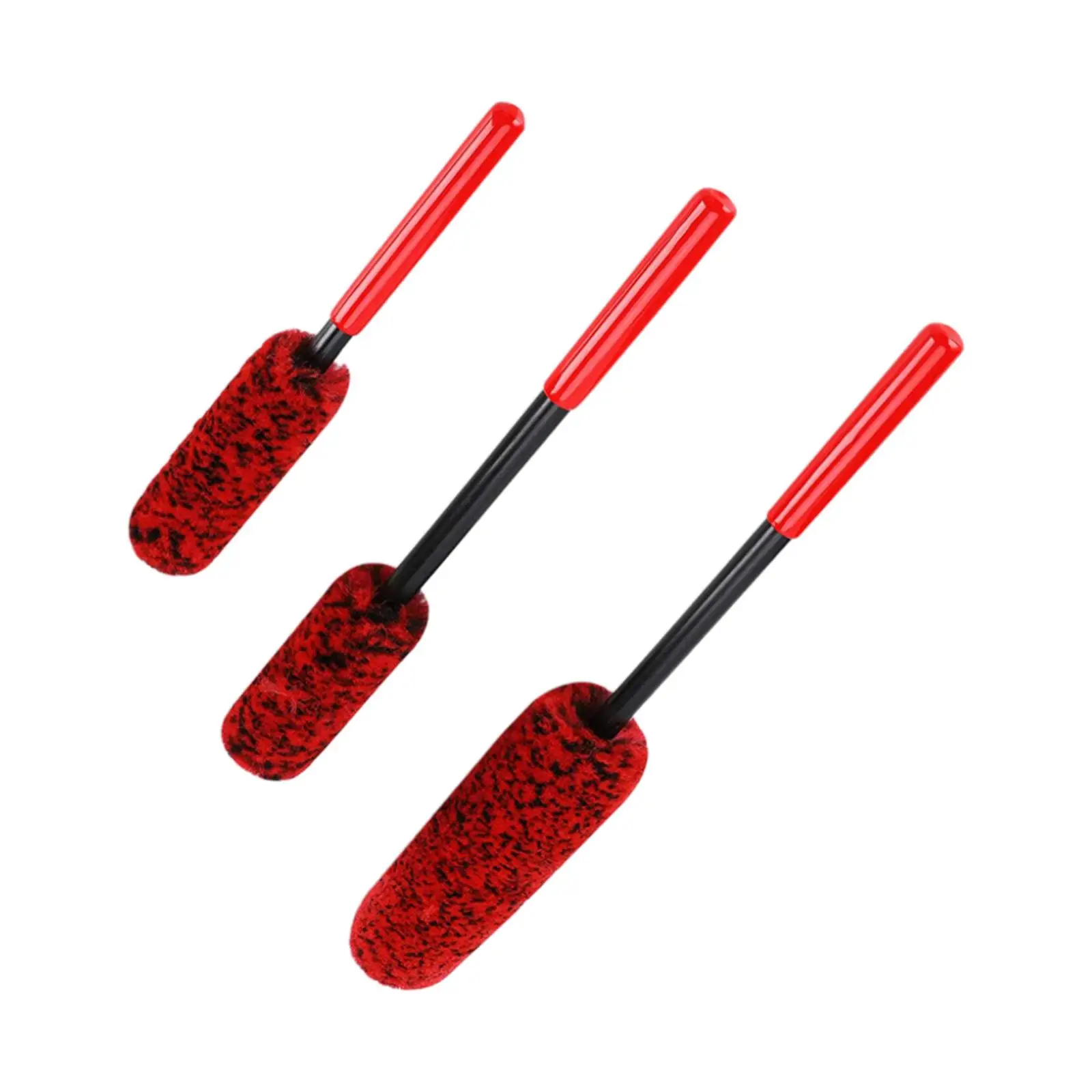 3 Pieces Microfiber Car Wheel Brush Handy Tool for Motorcycles