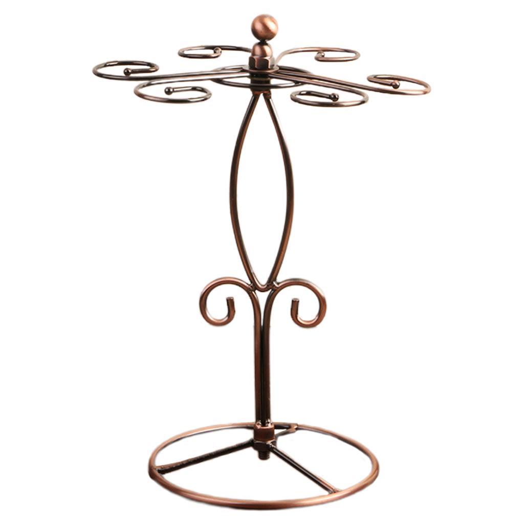 Elegant Wine Glass Holder Stemware Rack Goblet Storage 6 Hooks Goblet Holder for Restaurant Home Cabinet Bar Desktop