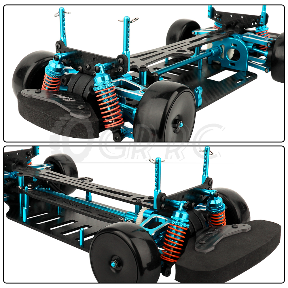 Рама из углеродного волокна и металла, шасси с амортизаторами, колеса,  ременной привод для Tamiya TT01 1/10, обновленные детали для РУ  туристических автомобилей | AliExpress