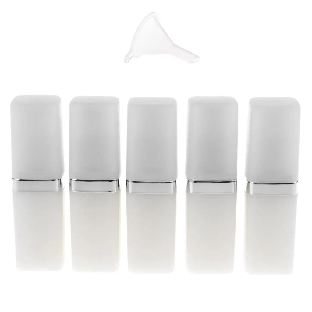 5 Pieces 15ml Protable Bottles Shampoo Empty Lotion Container Pressed Bottle with 