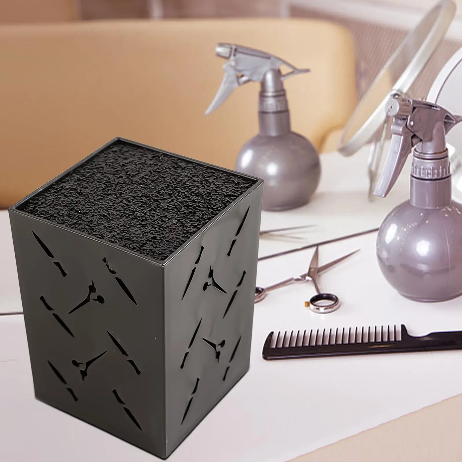 Hairdressing  Holder Box Detachable Easy to Clean Portable Modern Lightweight Shear Rack Stand for Hairdresser Stylist