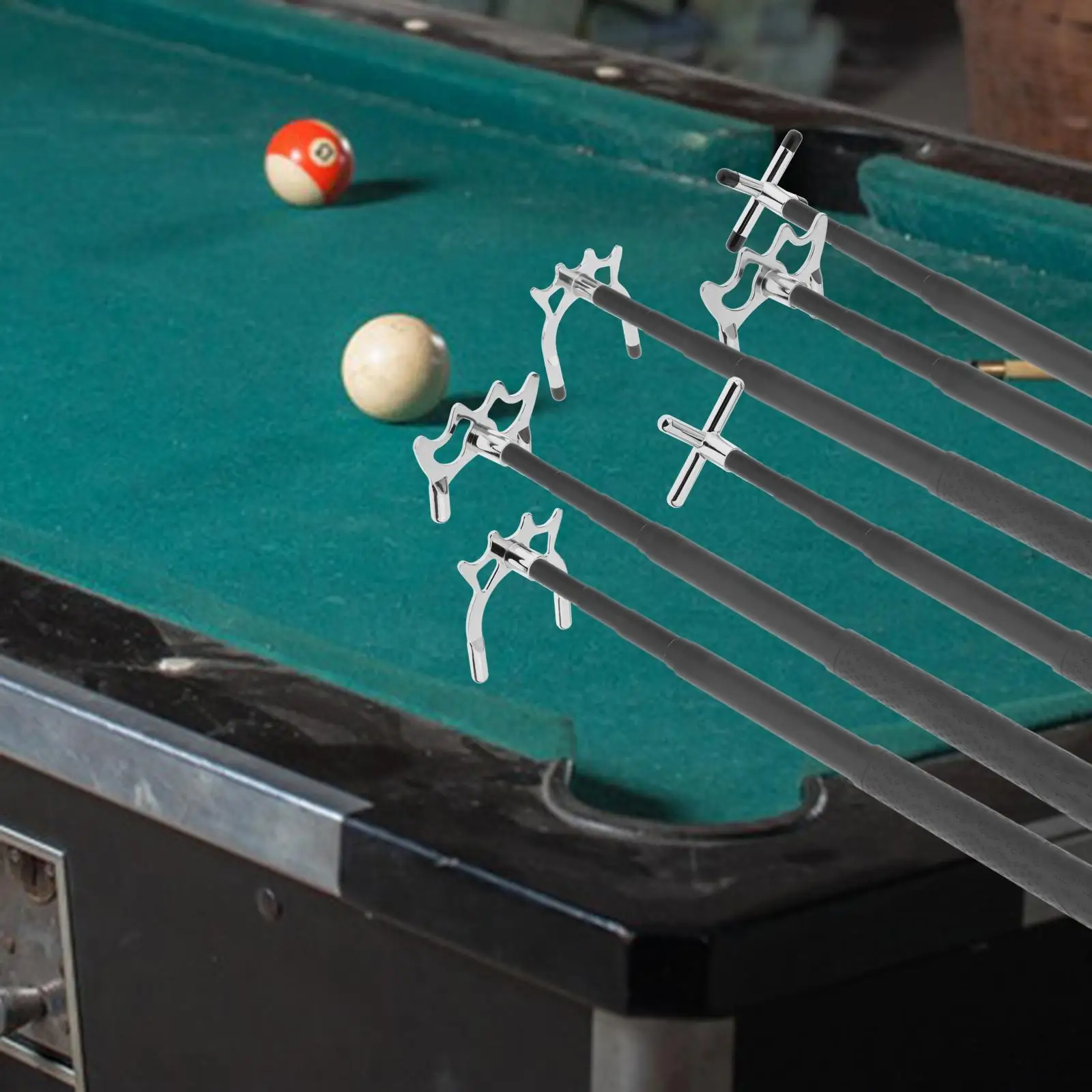 Retractable Billiards Cue Stick Bridge with Bridge Head Portable Pool Cue Stick for Snooker Pool Table Training Accessory