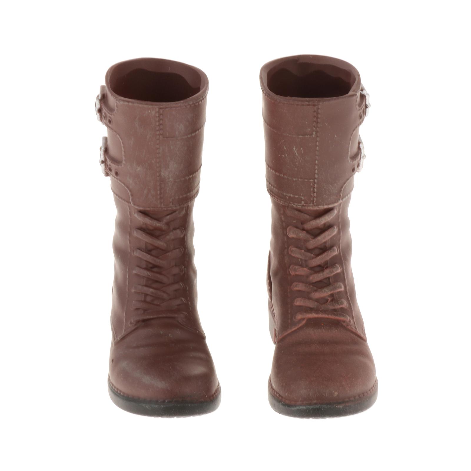 Handmade Brown 1/6 Scale Male Soldier Hiking Boots for HT Toy 12