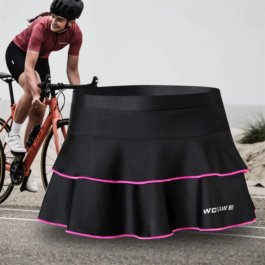 Women`s Skort with 3D Padded Cushion Biking Riding Shorts Skirt  and Breathable,  to Eliminate The 